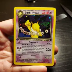 DARK HYPNO 1st Edition HOLO RARE 9/82 TEAM ROCKET SET Pokemon 2000 Vintage SWIRL - Image 1