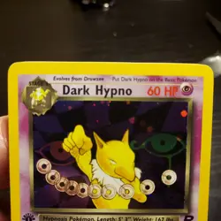 DARK HYPNO 1st Edition HOLO RARE 9/82 TEAM ROCKET SET Pokemon 2000 Vintage SWIRL - Image 2