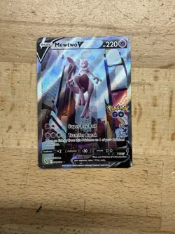 Mewtwo V (Alternate Full Art) Ultra Rare Pokemon GO 072/078 - LP - Image 1
