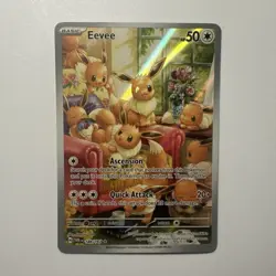 Pokemon TCG Eevee Illustration Rare Holo 188/167 Sv06 Twilight Masquerade 50 - Image 1