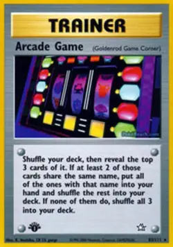 1x Arcade Game - 83/111 - Rare - 1st Edition Moderately Played Pokemon G2 - Neo - Image 1
