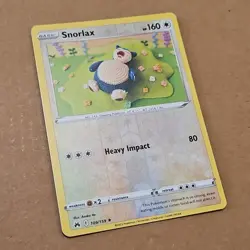 Pokemon Snorlax Rare Crown Zenith 109/159 NM REVERSE HOLO Foil TCG CCG - Image 2