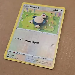 Pokemon Snorlax Rare Crown Zenith 109/159 NM REVERSE HOLO Foil TCG CCG - Image 3