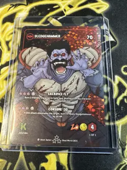 Dead World TCG Sledgehammer 201/184 SR Borderless Holo Card Kickstarter🔥 - Image 2