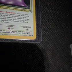 Ditto 3/62 Fossil Rare Holo Wizards of the Coast 1999 Card - Image 4