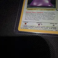 Ditto 3/62 Fossil Rare Holo Wizards of the Coast 1999 Card - Image 5