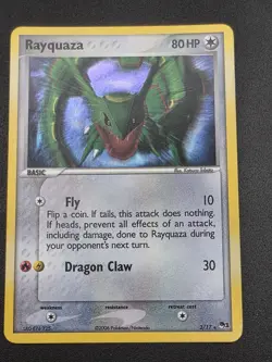 Pokemon TCG 2006 Rayquaza 003/017 POP Series 1 Holo Card -D - Image 2