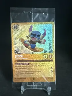 Stitch Carefree Snowboarder 42/P3 Promo Card-Sealed Lorcana Winterspell - Image 1