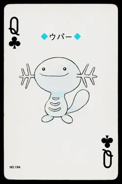 Wooper Queen of Clubs Pokemon Gold Deck Playing Card Heavily Played - Image 1