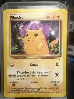 Pikachu 087/130 Base Set 2 Regular Very Nice Card Vintage Pokemon - Image 1