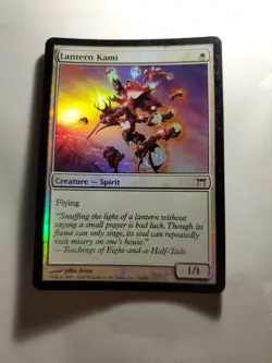 MtG FOIL Lantern Kami LP x1 - Champions of Kamigawa - Image 1