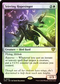 MTG Secrets of Strixhaven Stirring Hopesinger Foil 0035 - Image 1