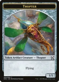 Thopter (003) Token ~ Moderately Played Duel Decks: Elves vs Inventors MTG Magic - Image 1