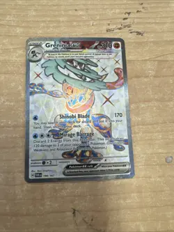 Pokemon Greninja EX TCG Twilight Masquerade Holo Ultra Rare Full Art 198/167 - Image 3