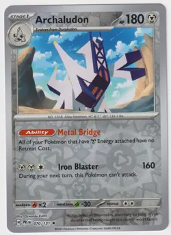 Archaludon 70/131 Prismatic Evolutions Reverse Holo NM – Pokemon Card - Image 1