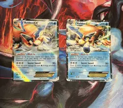 Keldeo EX BW61 & 49/149 2x Black & White Black Boundaries Crossed Pokemon MP - Image 1