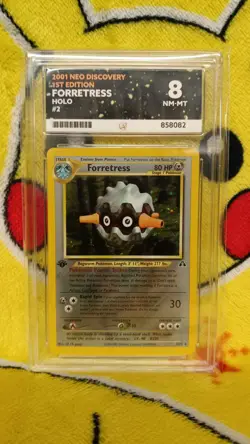 Pokemon Neo Discovery Forretress 1st Edition Holo 2/75 Ace Graded 8 NM-MT - Image 1