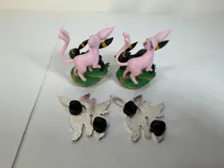 Pokemon TCG: Prismatic Evolutions Espeon Umbreon Figure & Pin Lot x2 Set - Image 2