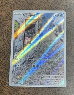 Slowpoke 204/198 Scarlet & Violet Illustration Rare Holo Pokemon Card - Image 1