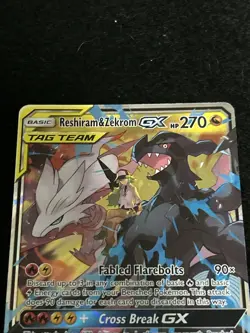 RESHIRAM & ZEKROM GX 157/236 HOLO GX RARE COSMIC ECLIPSE POKEMON Near Mint/Mint - Image 2