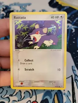 Pokemon TCG Rattata Reverse Holo EX Firered & Leafgreen 77/112 LP - Image 1