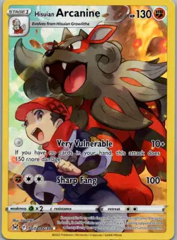 Hisuian Arcanine TG08/TG30 Holo Lost Origin Trainer Gallery Pokemon NM - Image 1