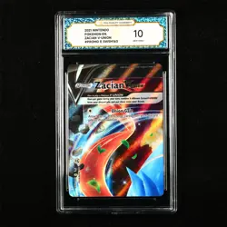 TQG 10 GEM MINT 2021 Pokemon ENG Zacian V-UNION E SWSH163 Promo - Image 1