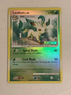 Pokemon: Leafeon - Majestic Dawn - 24/100 - Burger King Platinum Stamp - EX-NM- - Image 5
