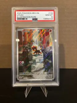 Litleo, Pokemon ME01: Mega Evolution Illustration Rare, 139/132 PSA 10 - Image 1