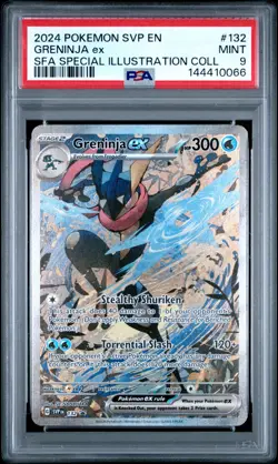 2024 POKEMON SVP EN-SV BLACK STAR PROMO #132 GRENINJA EX PSA 9 - Image 1