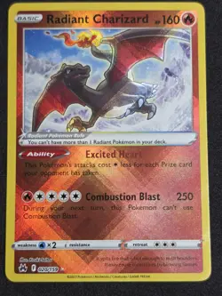 Radiant Charizard 20/159 Shiny Pokemon Crown Zenith NM - Image 1