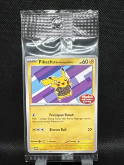 NEW! - Pokemon Pikachu Berkemeja Batik 154/SV-P Indonesia Journey Sealed Promo - Image 1