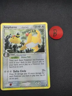 Pokemon TCG 2006 Ampharos (Delta Species) 1/101 Dragon Frontiers Holo -B - Image 1