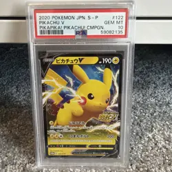 PSA 10 Pikachu V - Japanese pikachu Promo - Pokemon TCG 122/s-p - Image 1