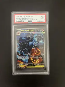 Pokemon 2025 Mega Charizard X ex # 125/094 SIR Phantasmal Flames PSA 9 Mint - Image 3