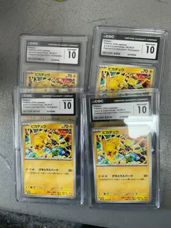 Lot of (4) Pokemon Pikachu Pokemon CGC 10 GEM MINT - Image 1