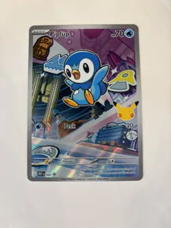 Pokemon TCG 30th Anniversary First Partner Black Star Promo Piplup MEP 042 mint - Image 1