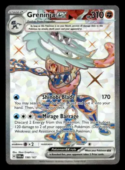 Greninja ex Ultra Rare SV06: Twilight Masquerade 198/167 LP - Image 1