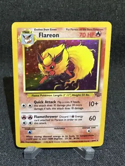 Pokemon TCG Flareon Jungle 3/64 Holo Unlimited Holo Rare - Image 1