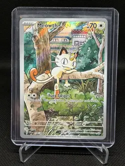 Pokemon Meowth 106/094 – Phantasmal Flames – English IR (Illustration Rare) - Image 1
