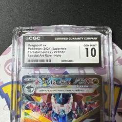 Dragapult ex 2024 Terastal Fest ex Special Art Rare Holo 221/187 CGC GEM MINT 10 - Image 3