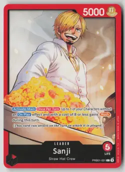 Sanji PRB01-001 One Piece Premium Booster -The Best- Leader Near Mint - Image 1