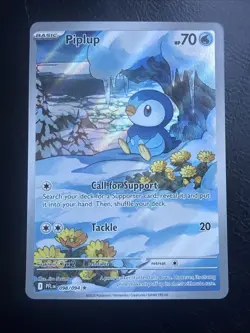 Piplup 098/094 Illustration Rare Pokemon Tcg Phantasmal Flames Mint Condition - Image 1