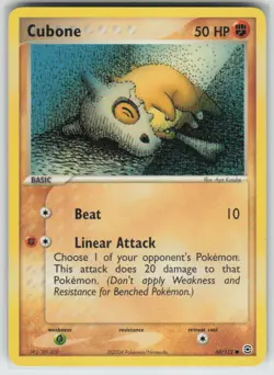 Pokemon - Cubone 60/112 Common Normal - FireRed & LeafGreen - LP - Image 1