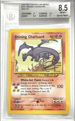 Shining Charizard Neo Destiny Holo Rare🔥 🐉 BGS 8.5 NM-MT+ (9 8.5 8.5 9) - Image 1