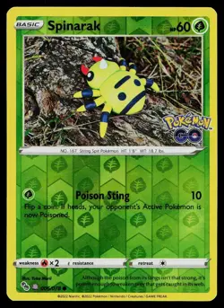 Pokemon Card Pokemon GO Spinarak 006/078 Reverse Holo Common Peelable Ditto - Image 1