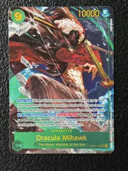 One Piece Dracule Mihawk OP14-119 Alternate Art SEC The Azure Sea's Seven Card - Image 1