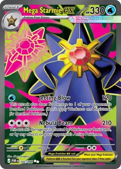 Mega Starmie ex 102/088 Perfect Order Ultra Rare Pokemon Card NM - Image 1