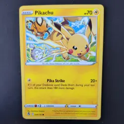 PIKACHU 049/195 POKEMON CARD (SILVER TEMPEST SET) - Image 1