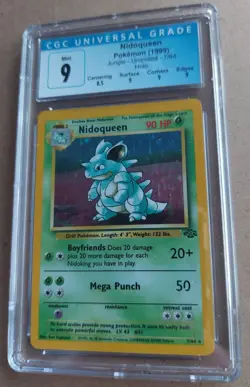 Nidoqueen 1999 Pokemon Jungle Holo Card 7/64 CGC 9 Mint - Image 1